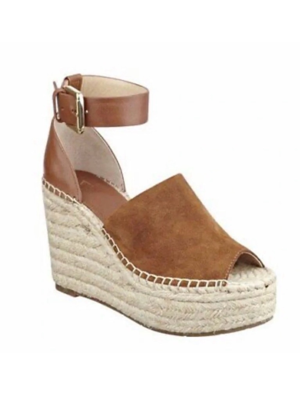 Marc Fisher brown suede Adalyn Espadrille wedge sandals. Women’s size 7.5 - Picture 2 of 16